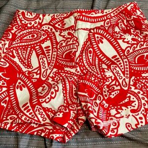 Womens hot pink and white pattern shorts size 2